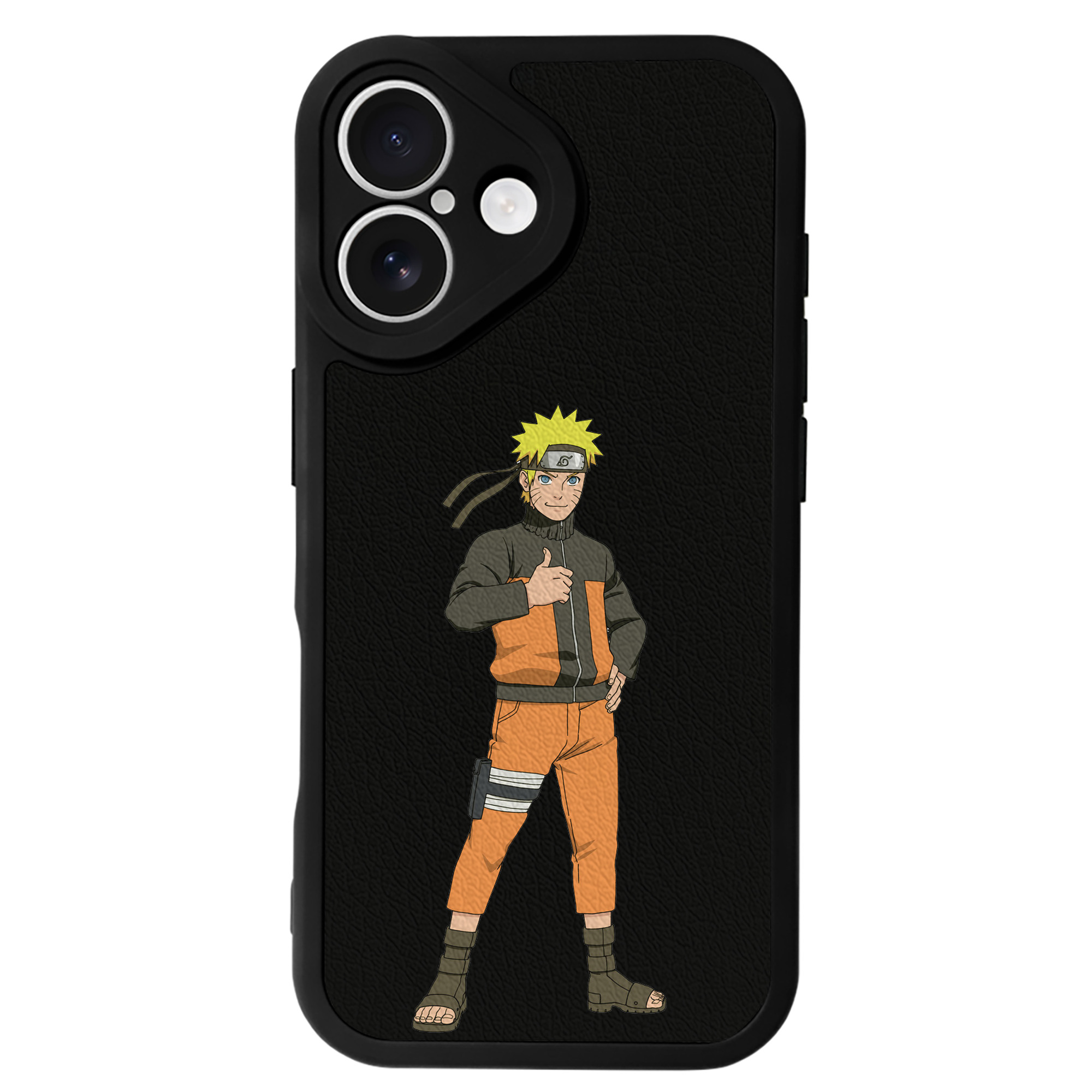 （画像用） NARUTO -ナルト- うずまき ナルト Uzumaki Naruto 【iPhone 16シリーズ対応】シリコンスマホケース（レザー調） 材質：シリコン